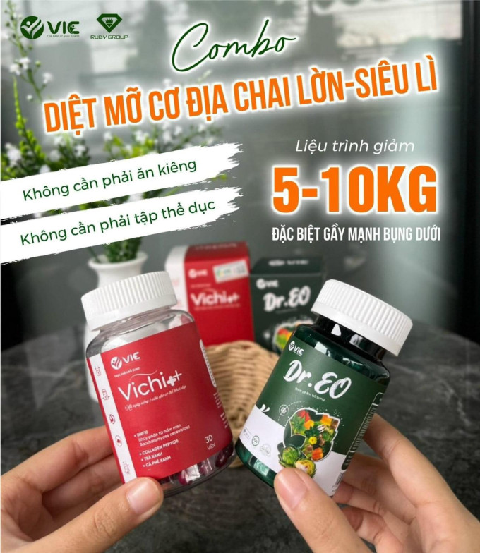 Combo giảm cân Vichi++ và giảm mỡ Dr.Eo