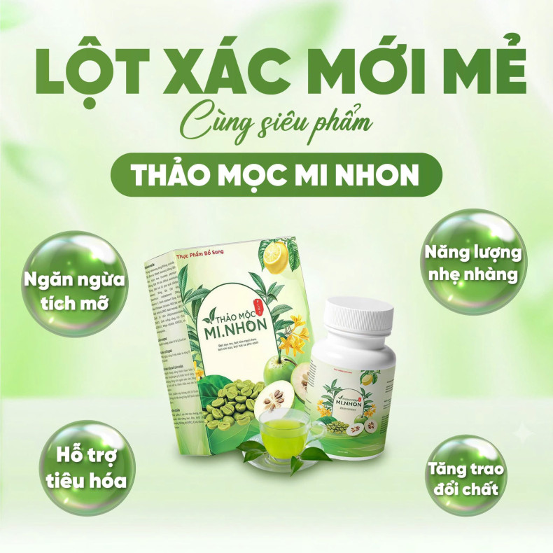 Thảo Mộc Giảm Cân Mi.Nhon – Giảm mỡ an toàn, dáng thon gọn