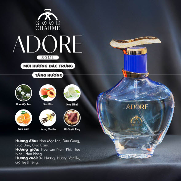 Nước Hoa Nữ Good Charme Adore 80ml – Trẻ Trung, Sang Trọng