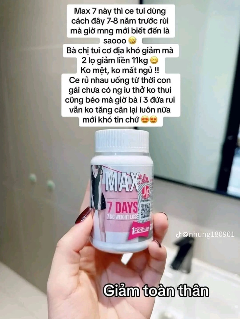 Viên Uống Hỗ Trợ Giảm Cân Max 7 Days Thái Lan - Hộp 30 Viên