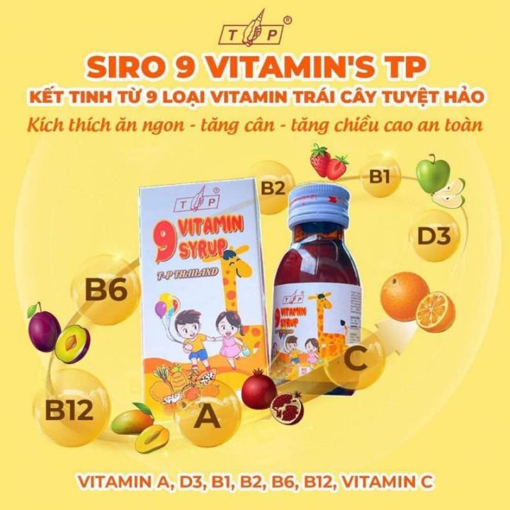 Siro 9 Vitamin Syrup TP Thái Lan - Tăng Cân Hiệu Quả