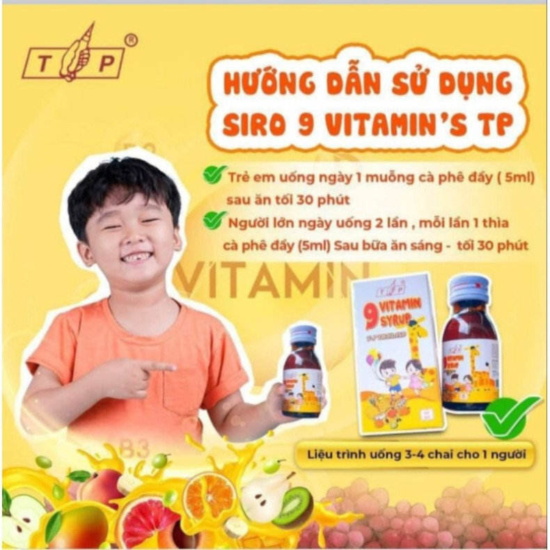 Siro 9 Vitamin Syrup TP Thái Lan - Tăng Cân Hiệu Quả